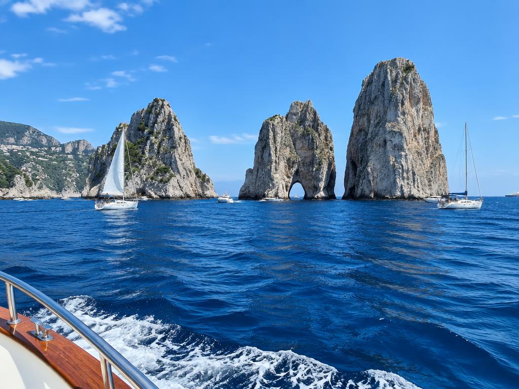 Capri in barca